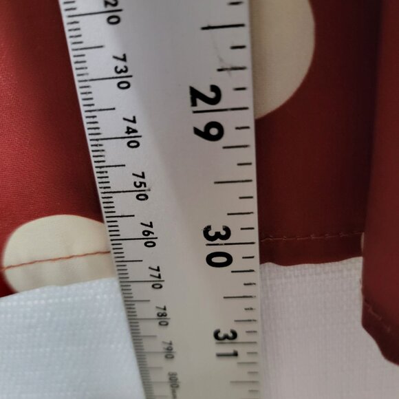 Jade By Jane Womens Pleated Skirt Sz 2X Knee Length Rust & Cream Vintage USA - Picture 5 of 8